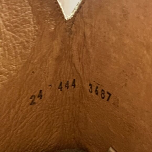 Womens Big Bull Brown Leather Floral Embroidered Cowboy Boot Made In Mex 24 US 7 - Picture 12 of 16